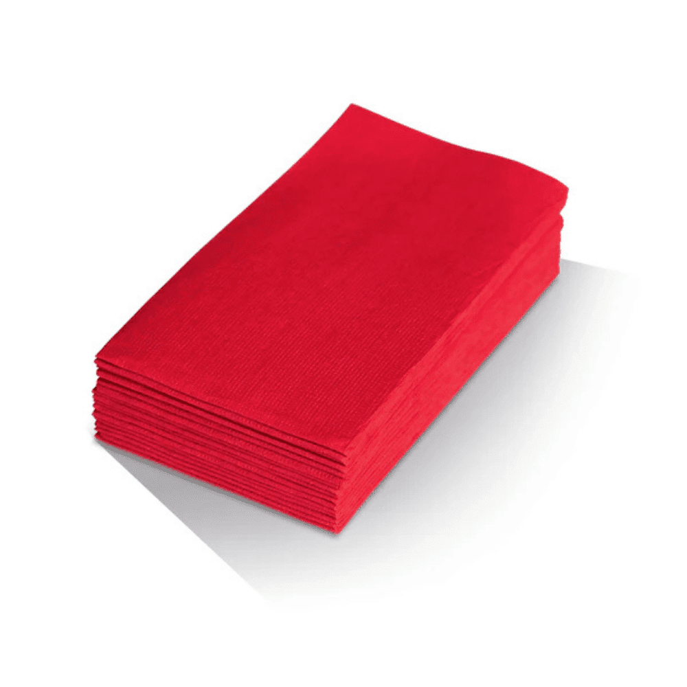 Quilted Red Dinner Napkin (1/8) GT Fold - Image 1